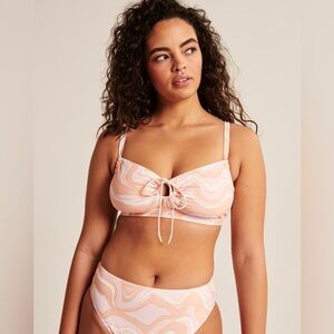 Abercrombie & Fitch Pink Swirl Swim Suit Top & Bottom XL